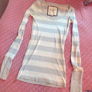 Y2K Abercrombie & Fitch striped long sleeve shirt
